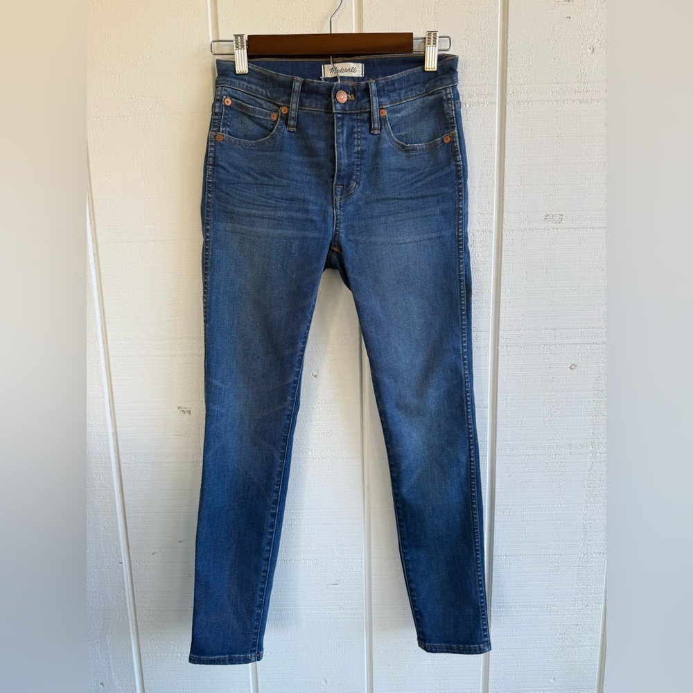 Madewell Women's 9IN High Rise Skinny Medium Wash Jeans Size 26S - Picture 3 of 8